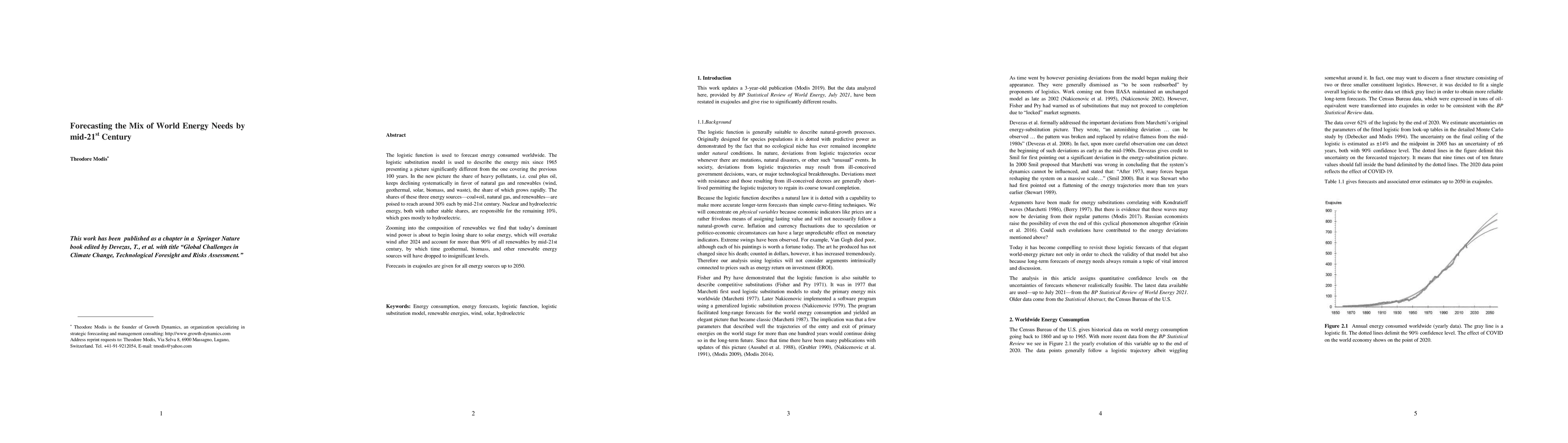 Thumbnail for Forecasting the Mix of World Energy Needs by mid-21st Century