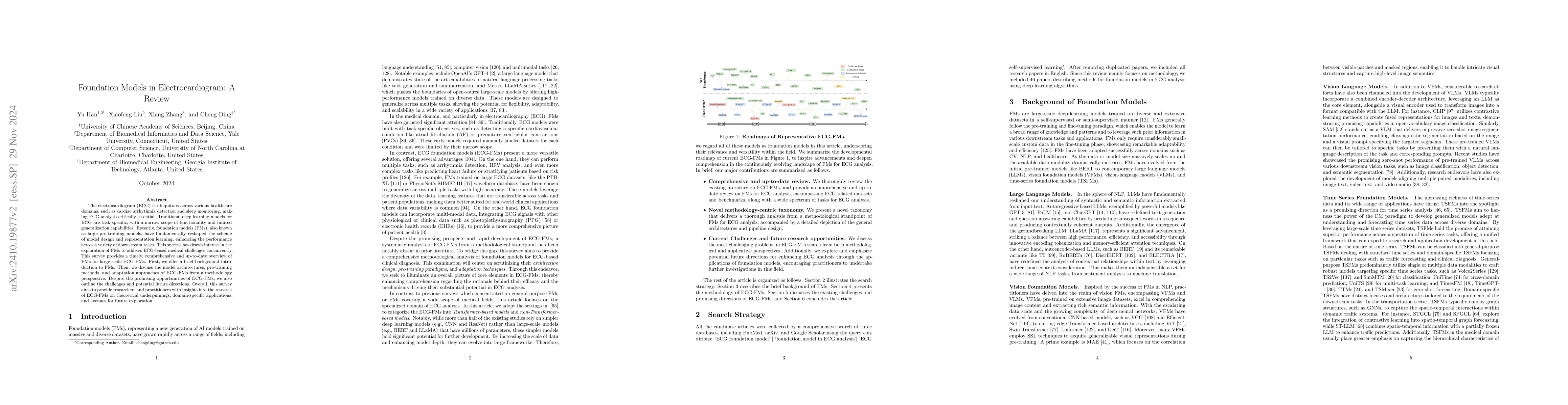 Thumbnail for Foundation Models in Electrocardiogram: A Review