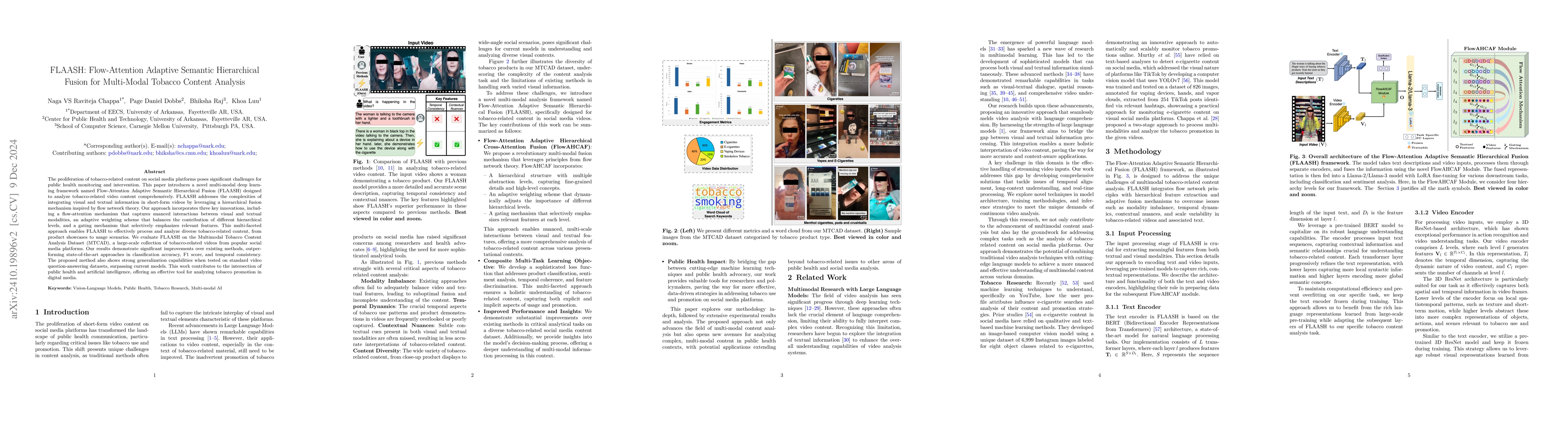 Thumbnail for FLAASH: Flow-Attention Adaptive Semantic Hierarchical Fusion for
  Multi-Modal Tobacco Content Analysis