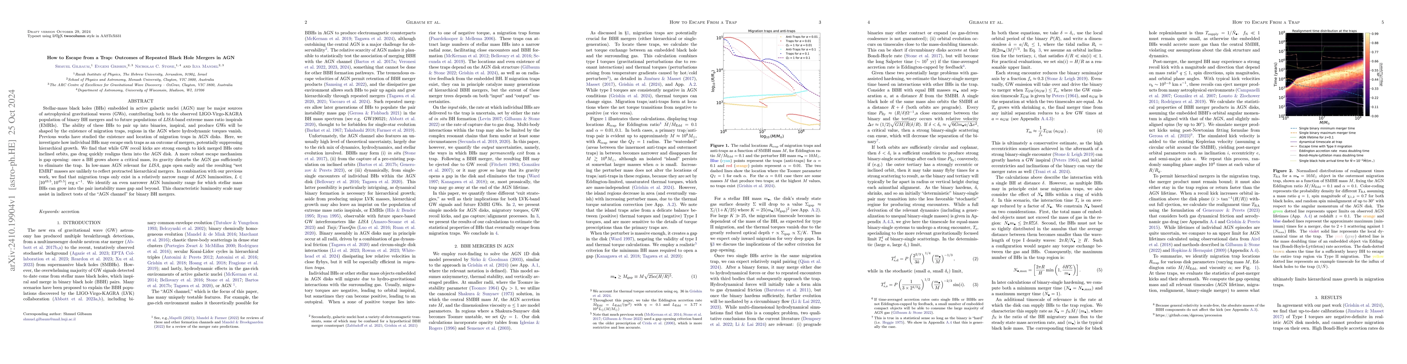 Thumbnail for How to Escape from a Trap: Outcomes of Repeated Black Hole Mergers in
  AGN