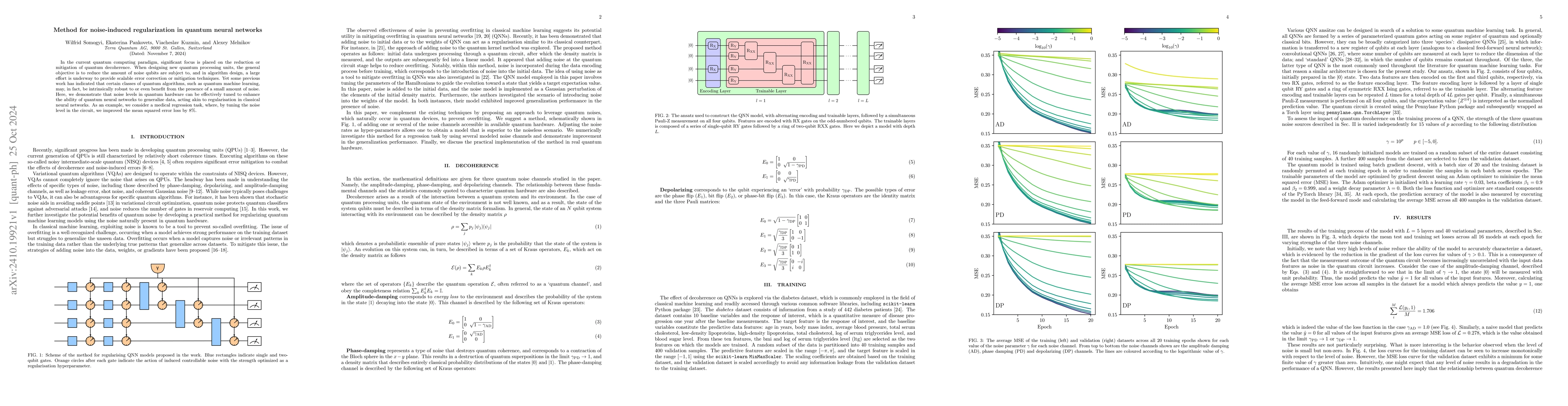 Thumbnail for Method for noise-induced regularization in quantum neural networks