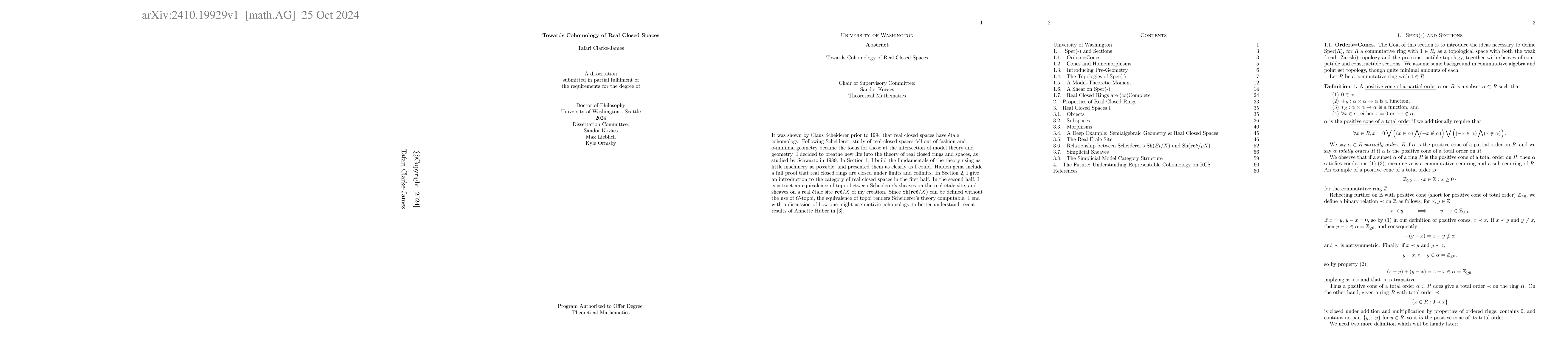 Thumbnail for Towards Cohomology of Real Closed Spaces