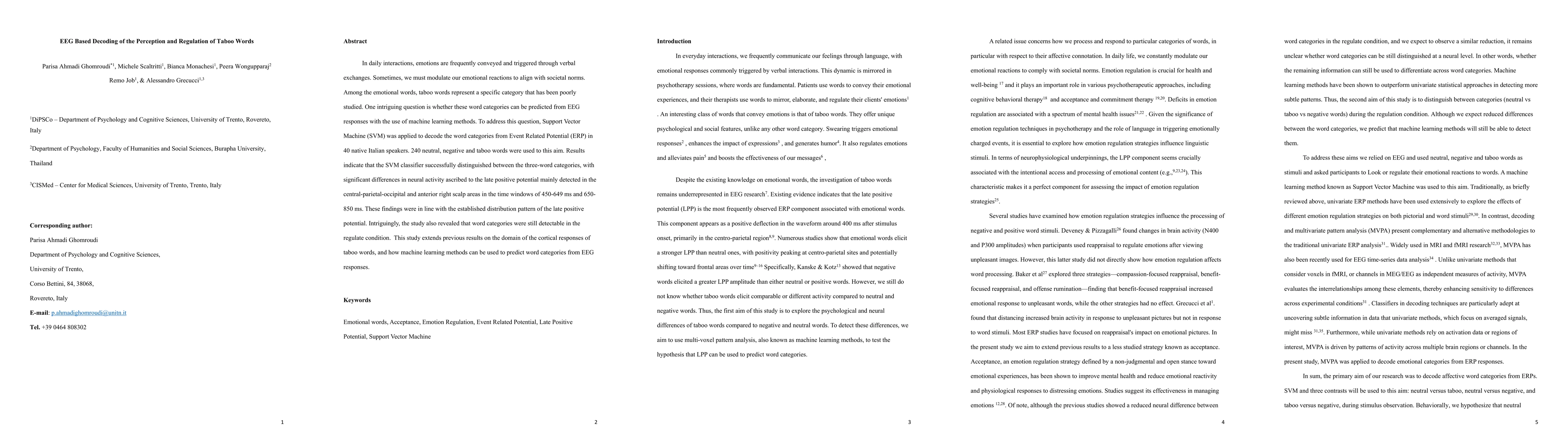 Thumbnail for EEG Based Decoding of the Perception and Regulation of Taboo Words