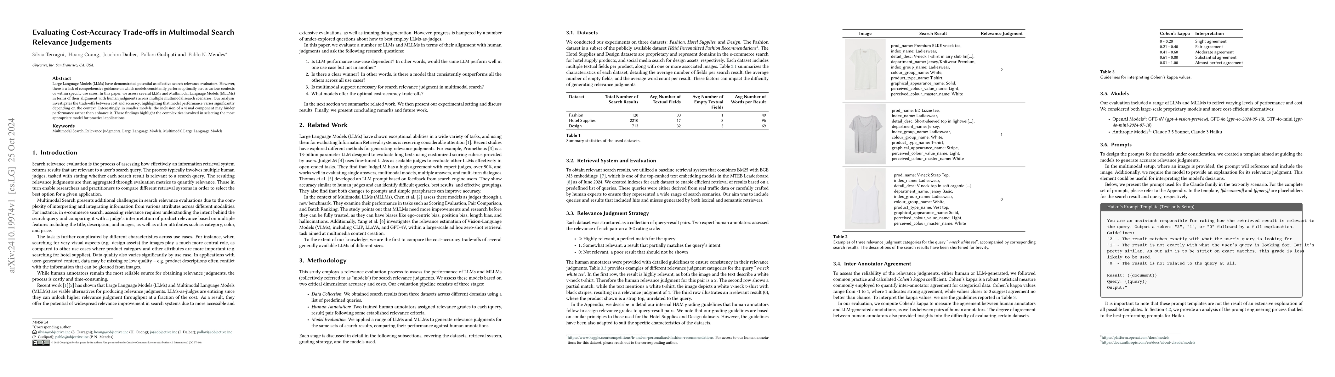 Thumbnail for Evaluating Cost-Accuracy Trade-offs in Multimodal Search Relevance
  Judgements