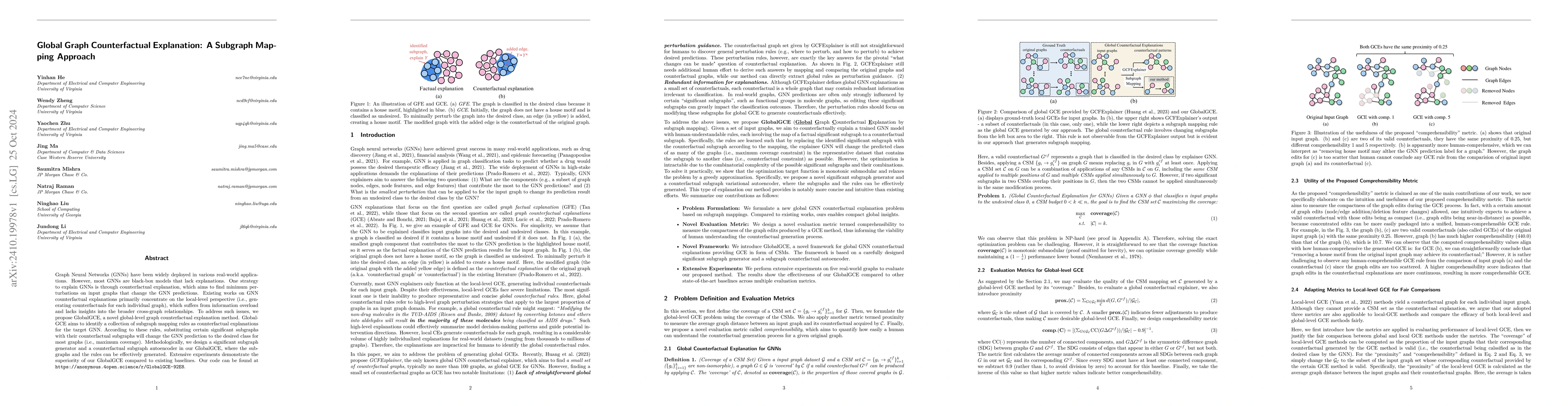 Thumbnail for Global Graph Counterfactual Explanation: A Subgraph Mapping Approach