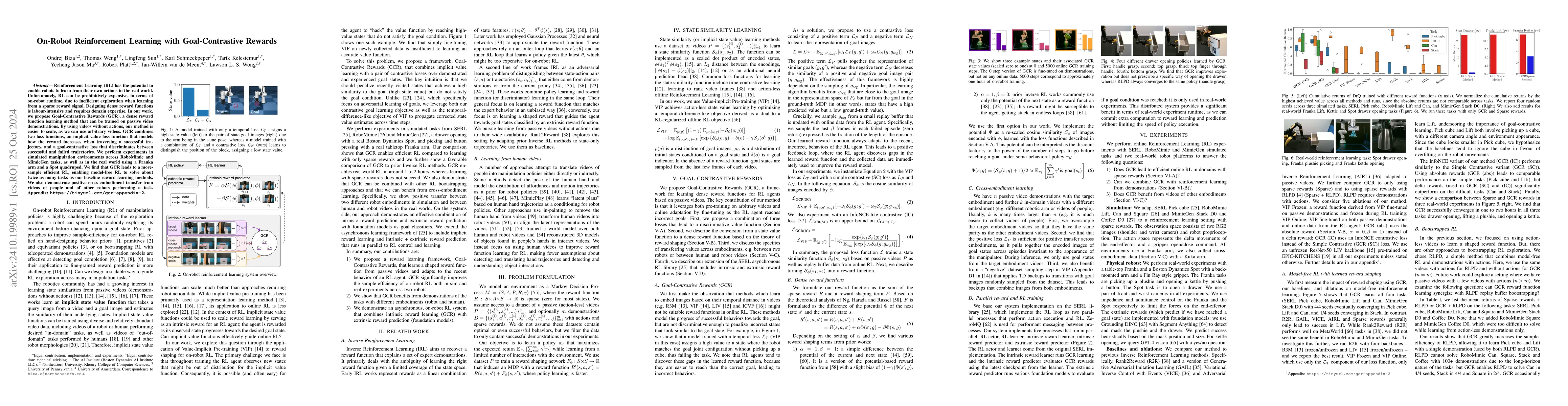 Thumbnail for On-Robot Reinforcement Learning with Goal-Contrastive Rewards