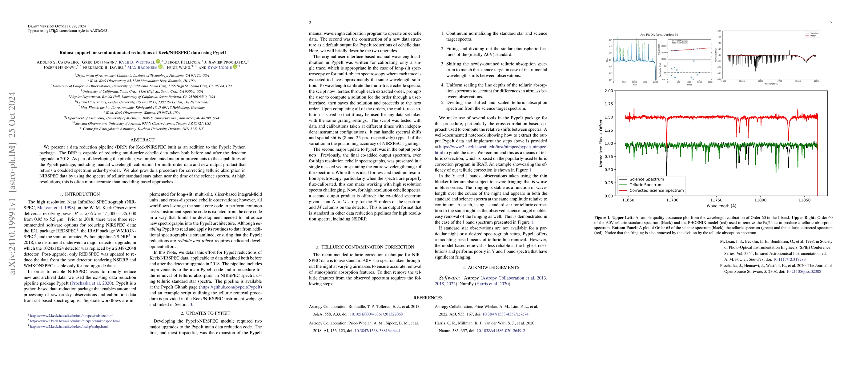 Thumbnail for Robust support for semi-automated reductions of Keck/NIRSPEC data using
  PypeIt