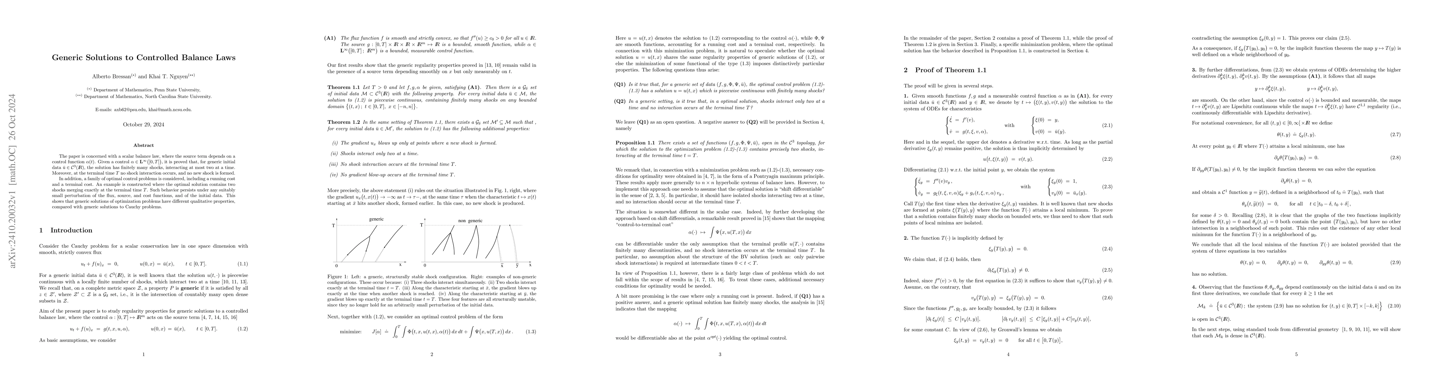 Thumbnail for Generic Solutions to Controlled Balance Laws