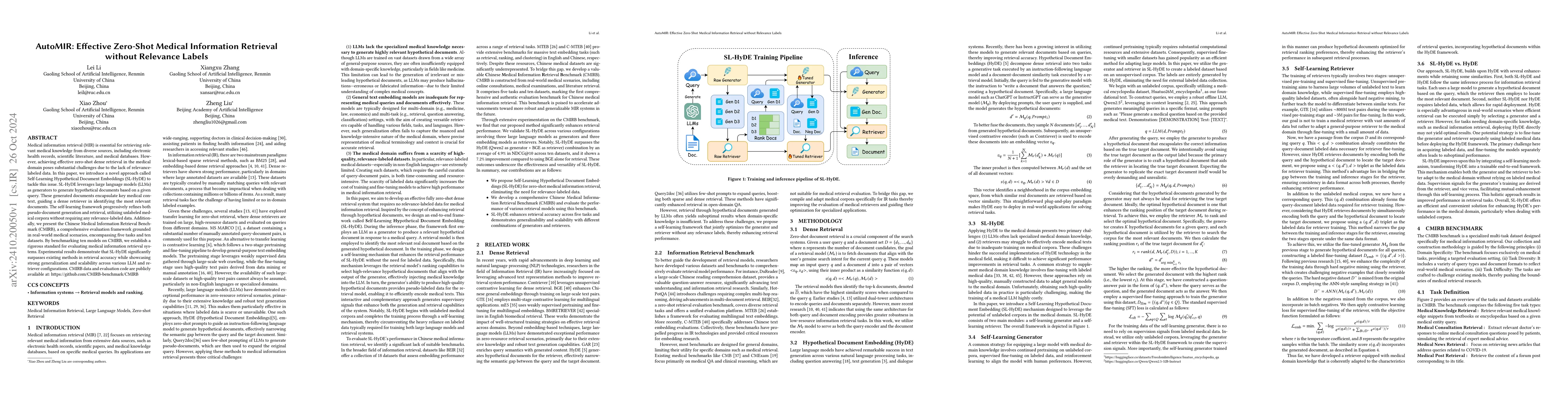 Thumbnail for AutoMIR: Effective Zero-Shot Medical Information Retrieval without
  Relevance Labels
