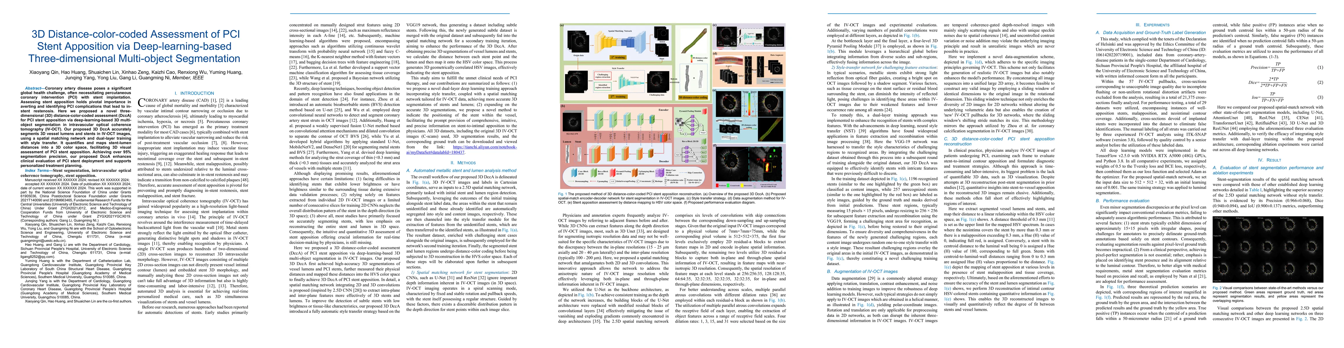 Thumbnail for 3D Distance-color-coded Assessment of PCI Stent Apposition via
  Deep-learning-based Three-dimensional Multi-object Segmentation