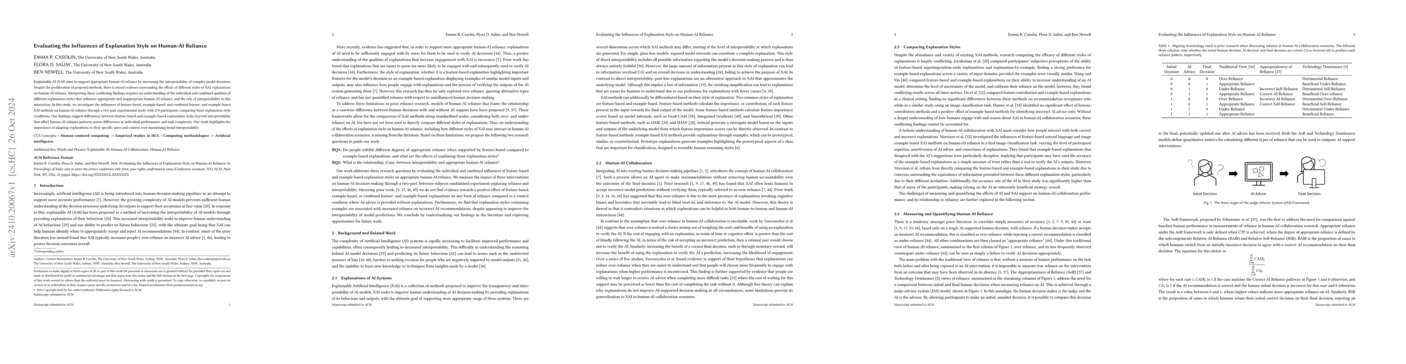 Thumbnail for Evaluating the Influences of Explanation Style on Human-AI Reliance