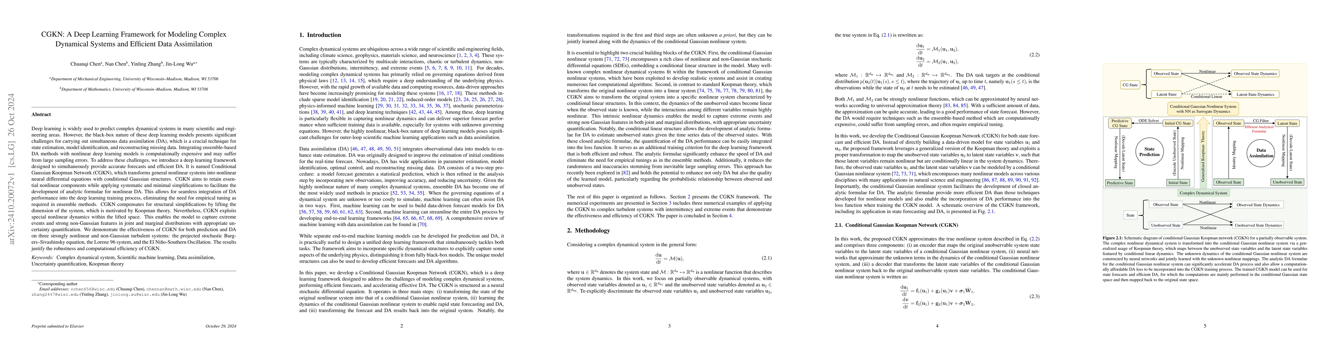 Thumbnail for CGKN: A Deep Learning Framework for Modeling Complex Dynamical Systems
  and Efficient Data Assimilation