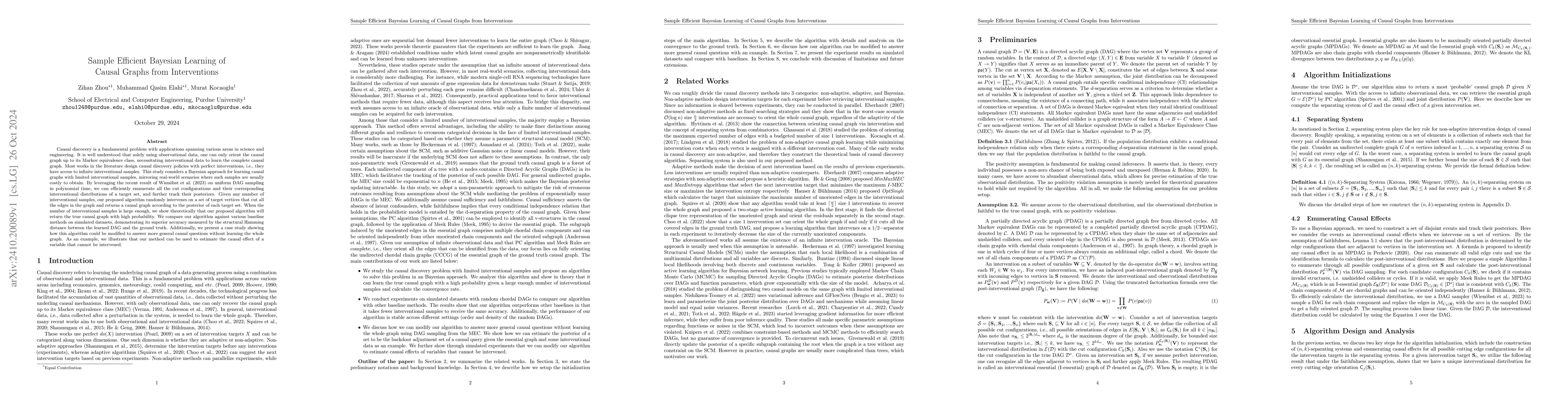 Thumbnail for Sample Efficient Bayesian Learning of Causal Graphs from Interventions