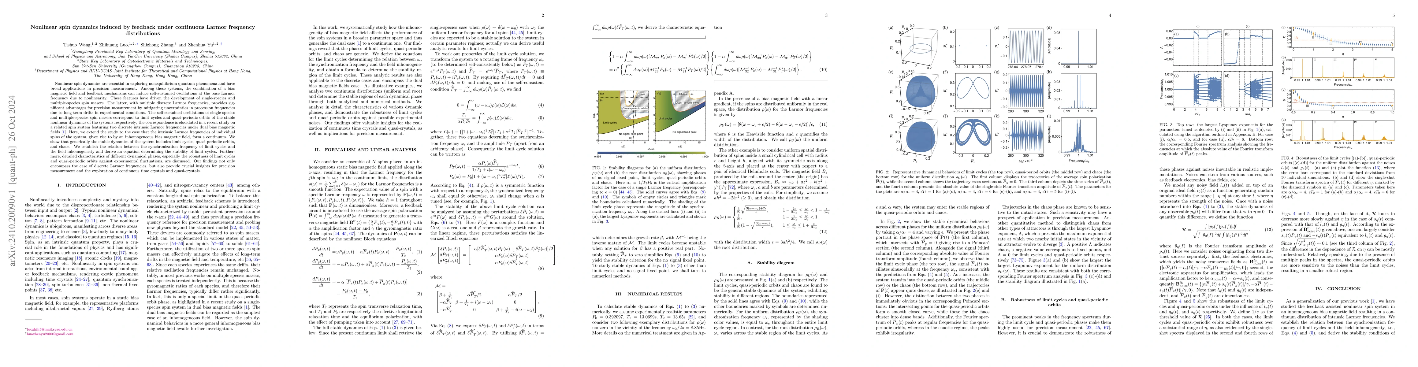 Thumbnail for Nonlinear spin dynamics induced by feedback under continuous Larmor
  frequency distributions