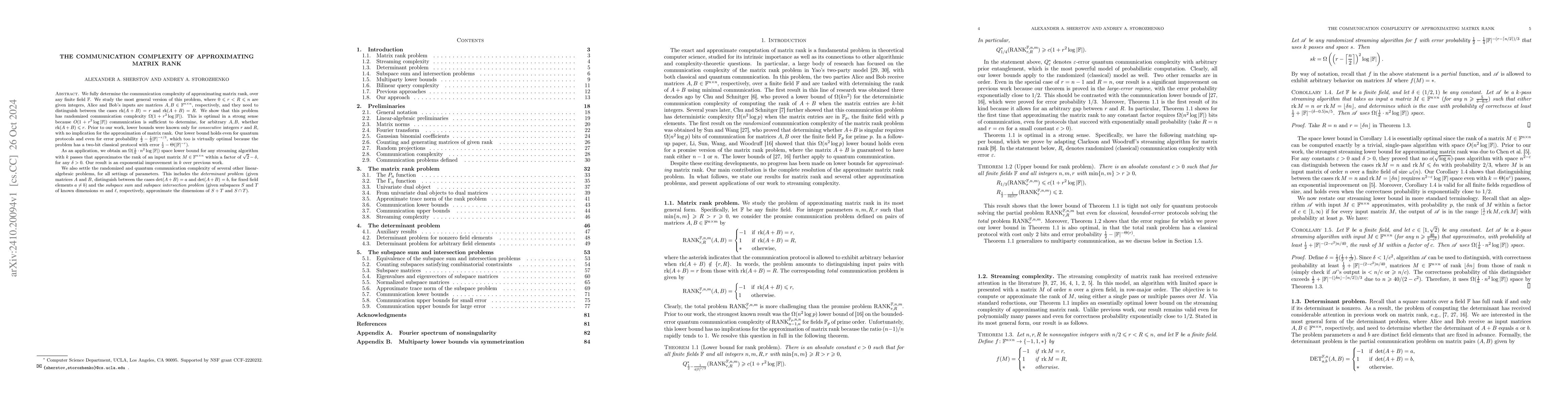 Thumbnail for The Communication Complexity of Approximating Matrix Rank