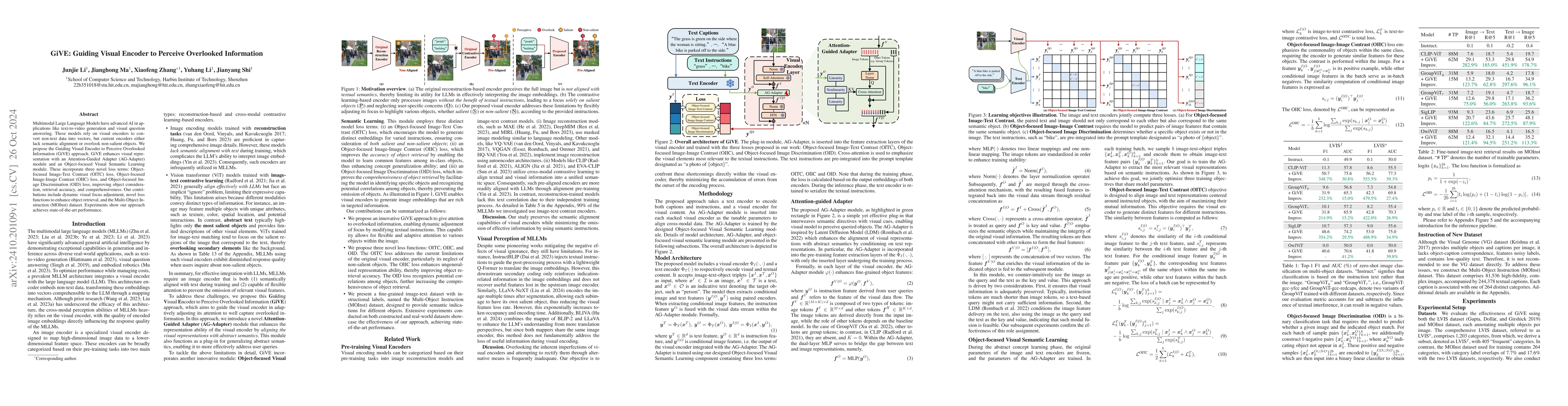 Thumbnail for GiVE: Guiding Visual Encoder to Perceive Overlooked Information