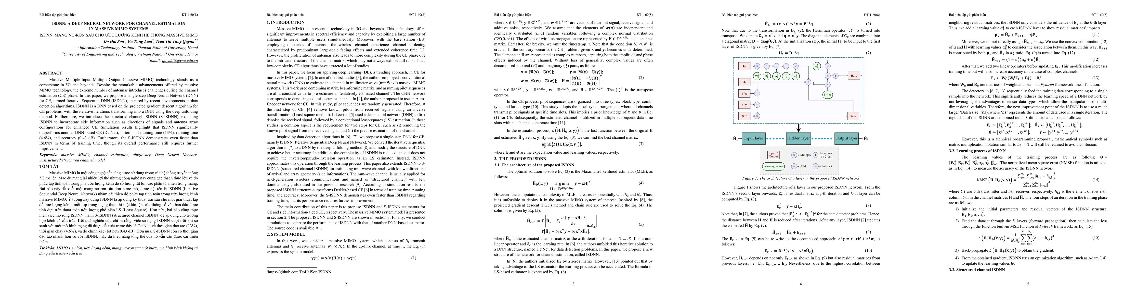 Thumbnail for ISDNN: A Deep Neural Network for Channel Estimation in Massive MIMO
  systems