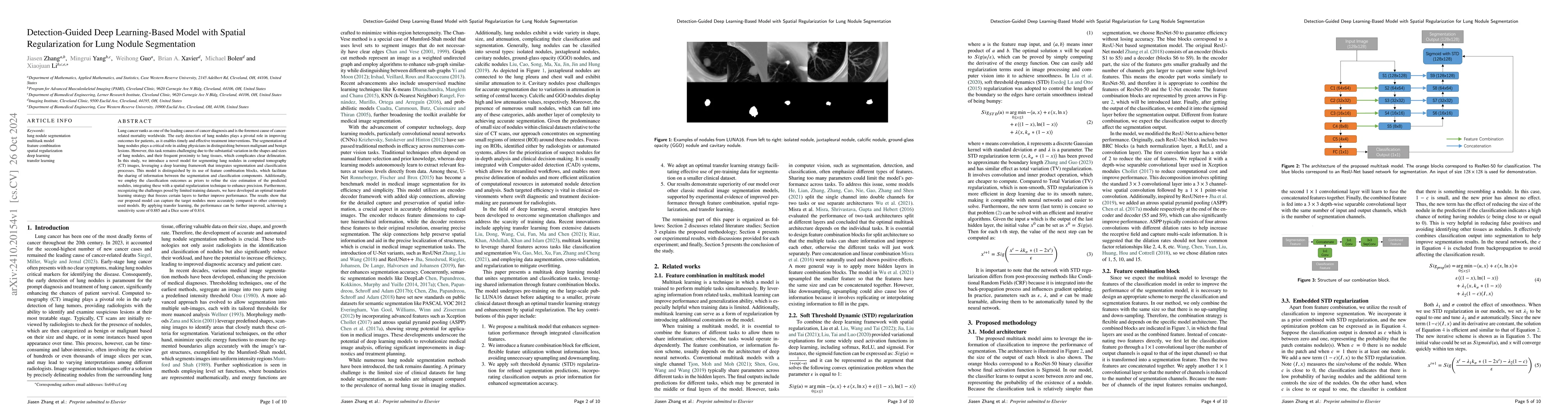Thumbnail for Detection-Guided Deep Learning-Based Model with Spatial Regularization
  for Lung Nodule Segmentation