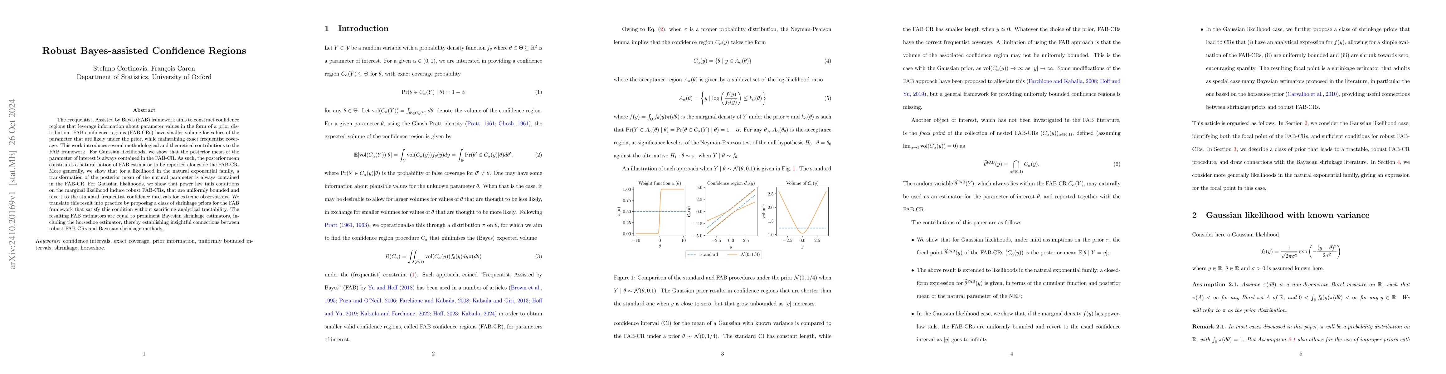 Thumbnail for Robust Bayes-assisted Confidence Regions