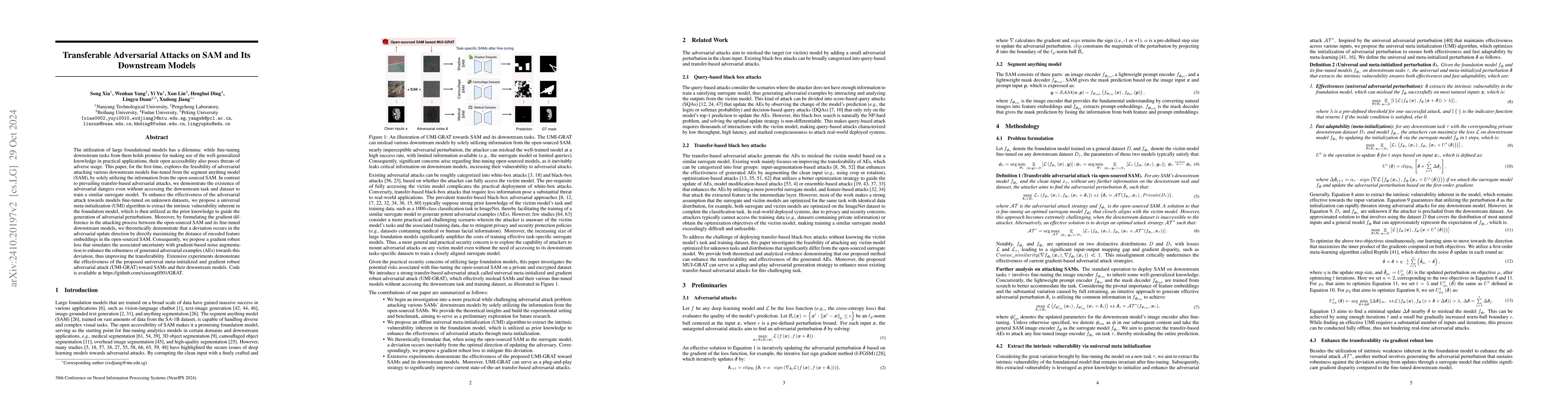 Thumbnail for Transferable Adversarial Attacks on SAM and Its Downstream Models