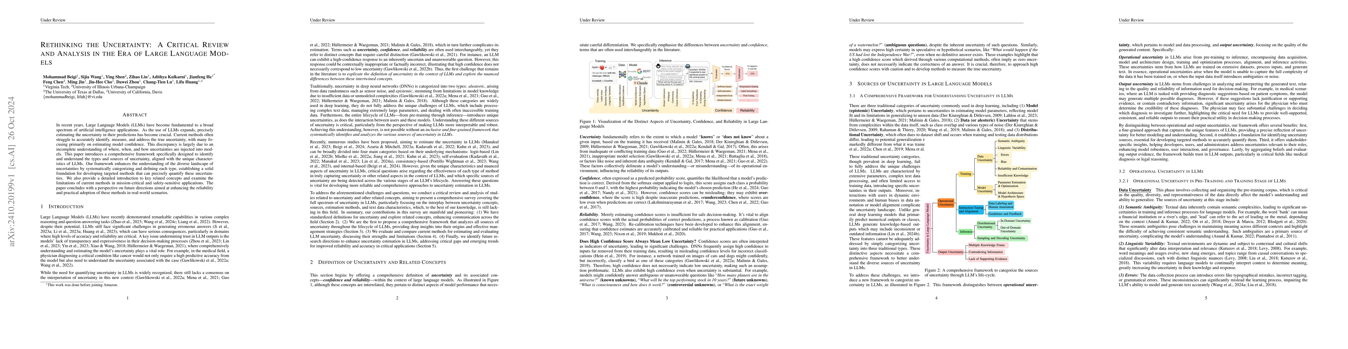 Thumbnail for Rethinking the Uncertainty: A Critical Review and Analysis in the Era of
  Large Language Models