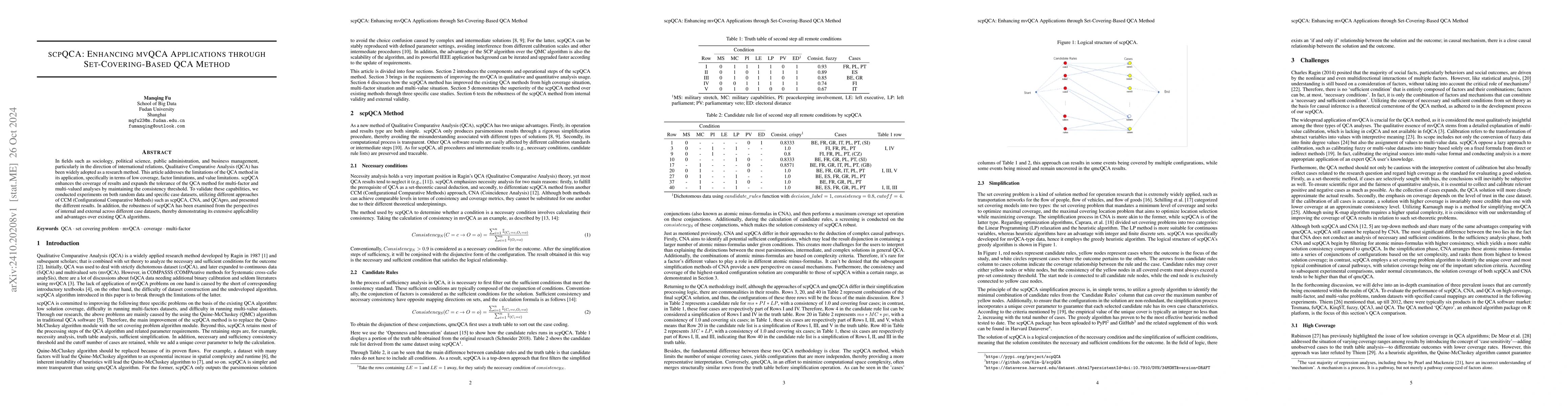Thumbnail for scpQCA: Enhancing mvQCA Applications through Set-Covering-Based QCA
  Method