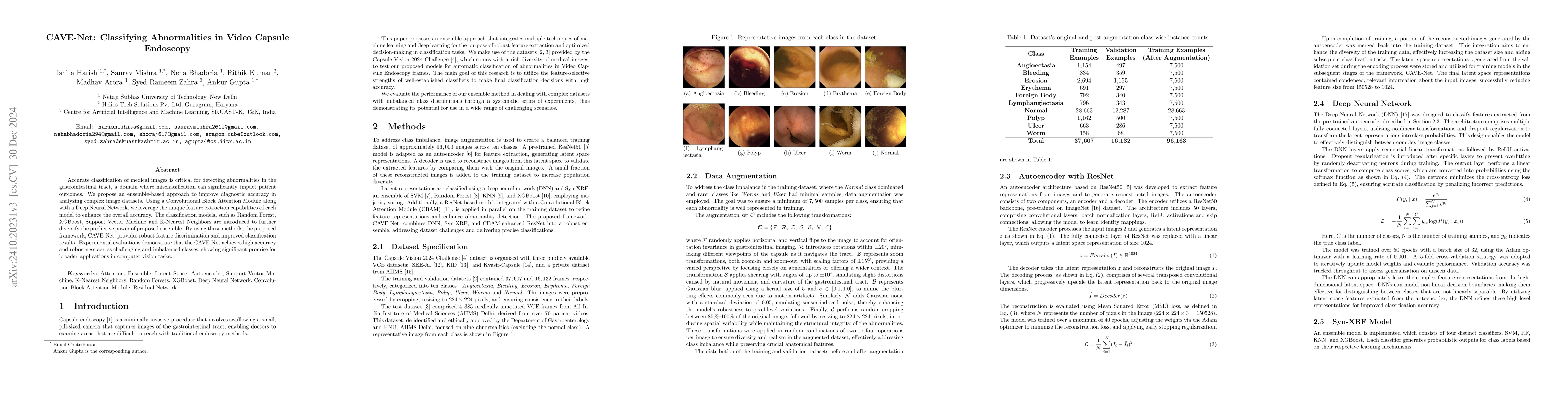 Thumbnail for CAVE: Classifying Abnormalities in Video Capsule Endoscopy