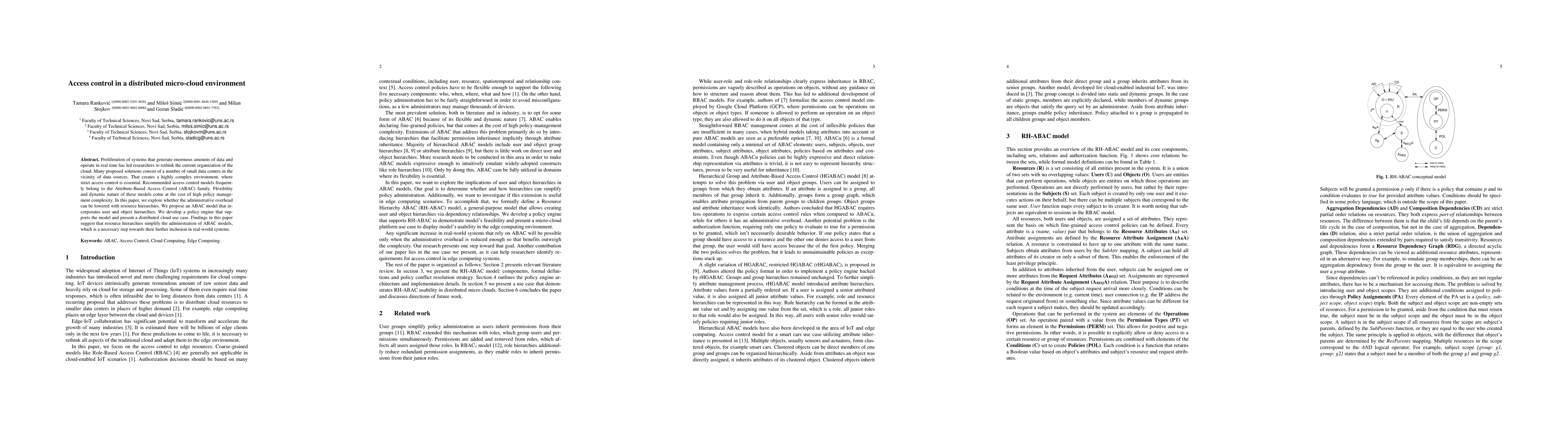 Thumbnail for Access control in a distributed micro-cloud environment