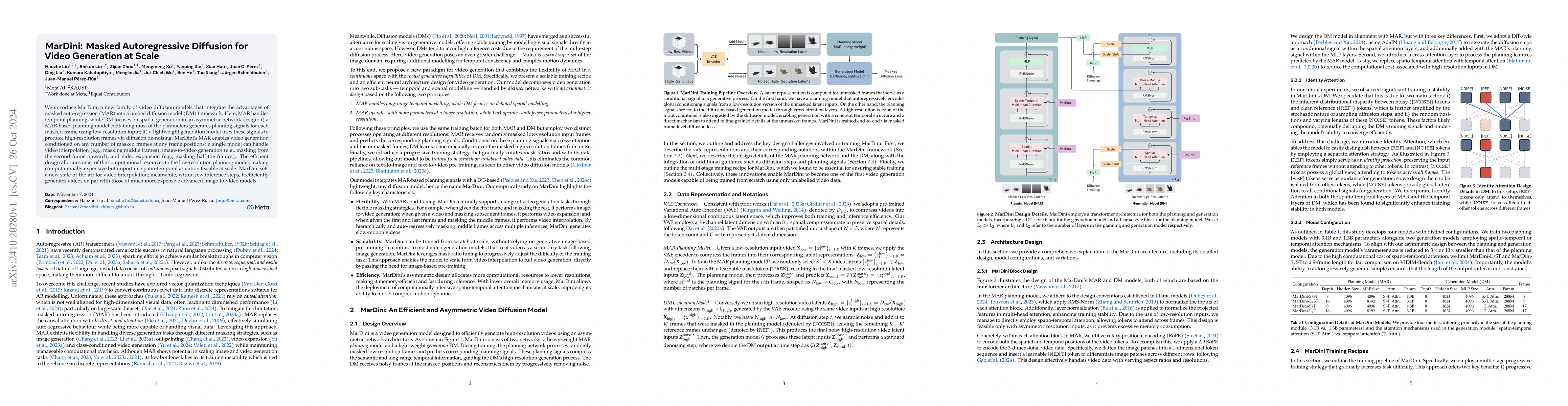 Thumbnail for MarDini: Masked Autoregressive Diffusion for Video Generation at Scale