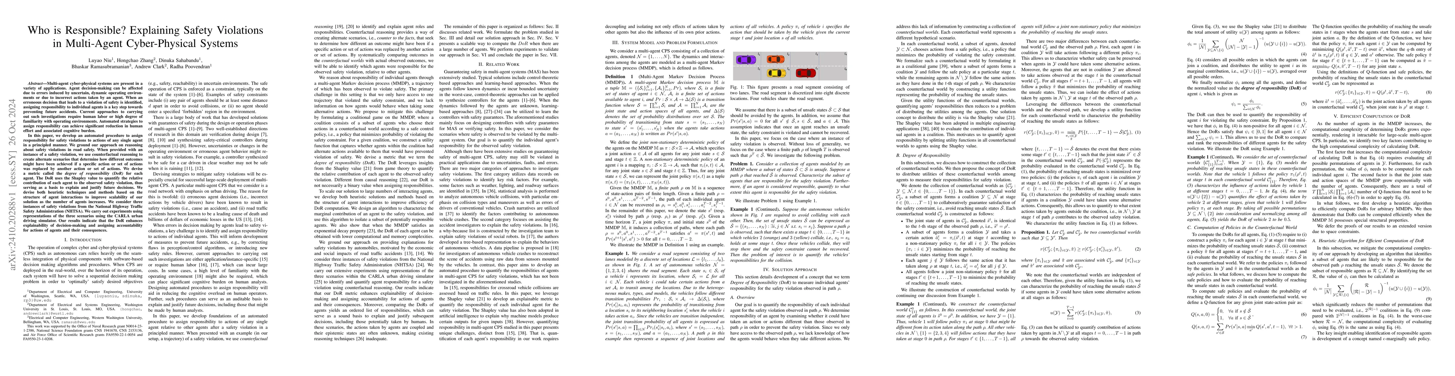 Thumbnail for Who is Responsible? Explaining Safety Violations in Multi-Agent
  Cyber-Physical Systems