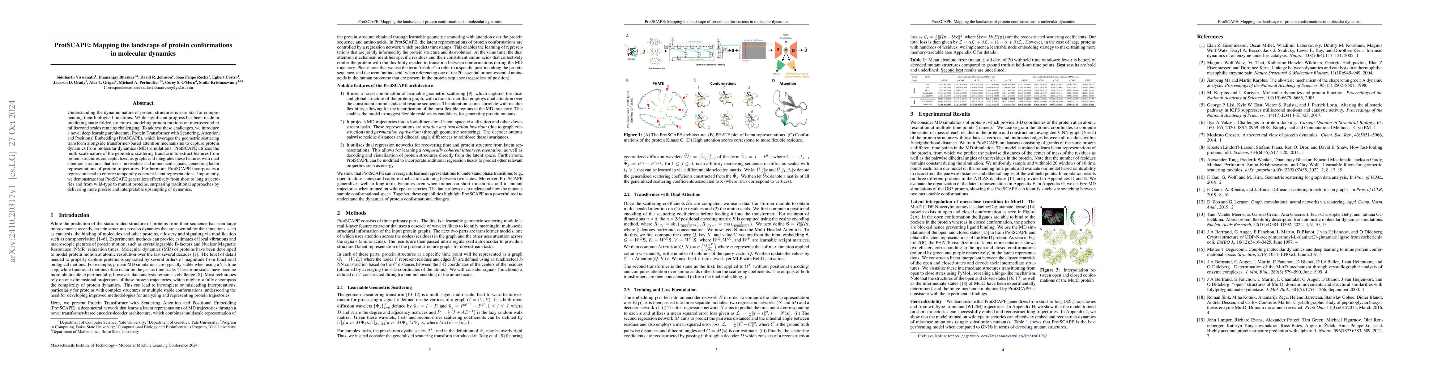 Thumbnail for ProtSCAPE: Mapping the landscape of protein conformations in molecular
  dynamics
