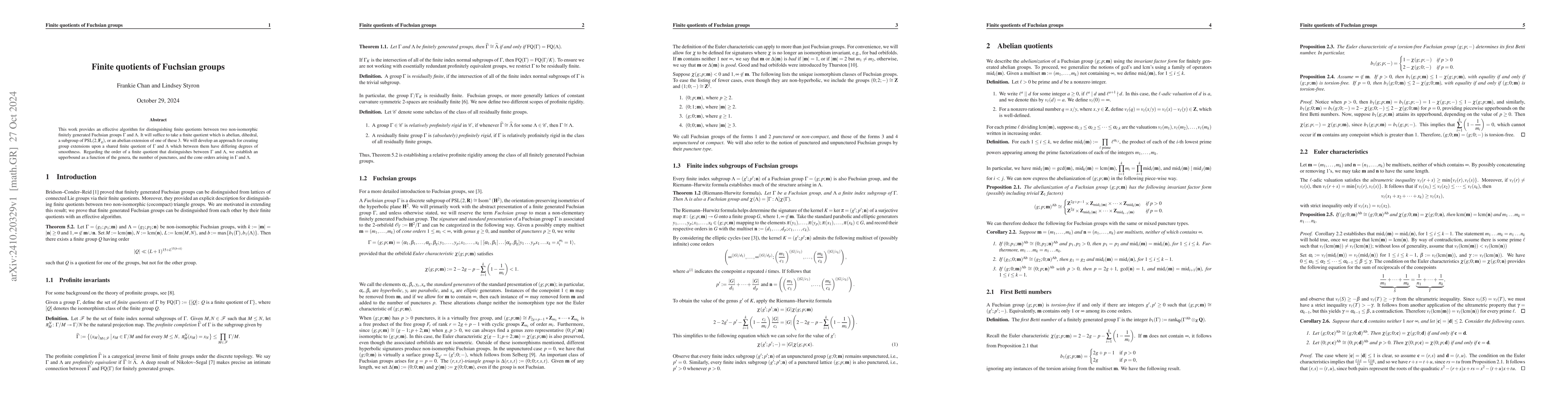 Thumbnail for Finite quotients of Fuchsian groups