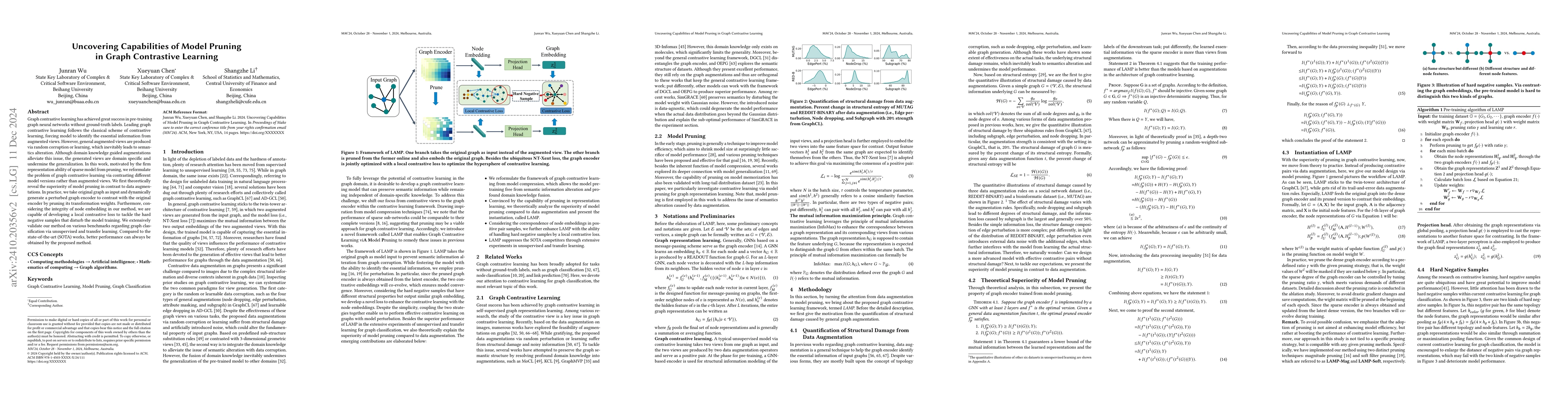 Thumbnail for Uncovering Capabilities of Model Pruning in Graph Contrastive Learning