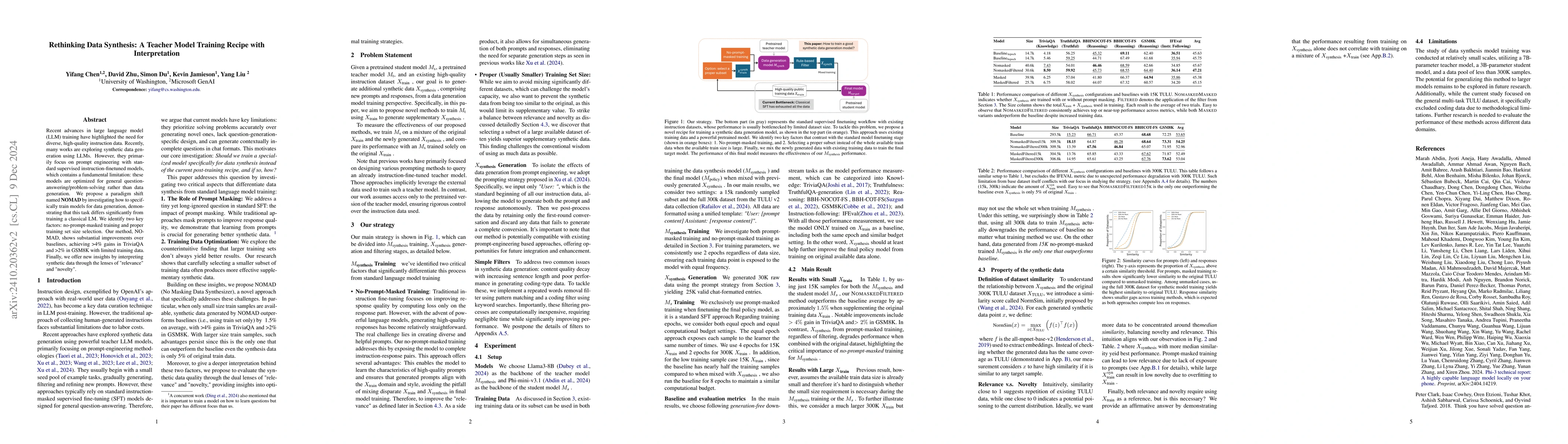 Thumbnail for Rethinking Data Synthesis: A Teacher Model Training Recipe with
  Interpretation