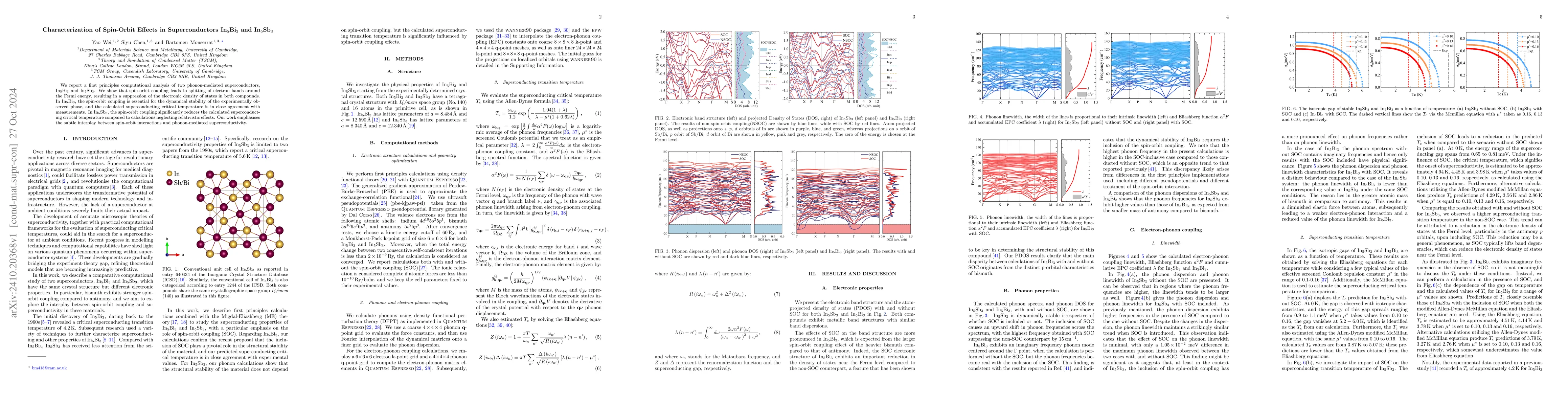 Thumbnail for Characterization of Spin-Orbit Effects in Superconductors In$_5$Bi$_3$
  and In$_5$Sb$_3$