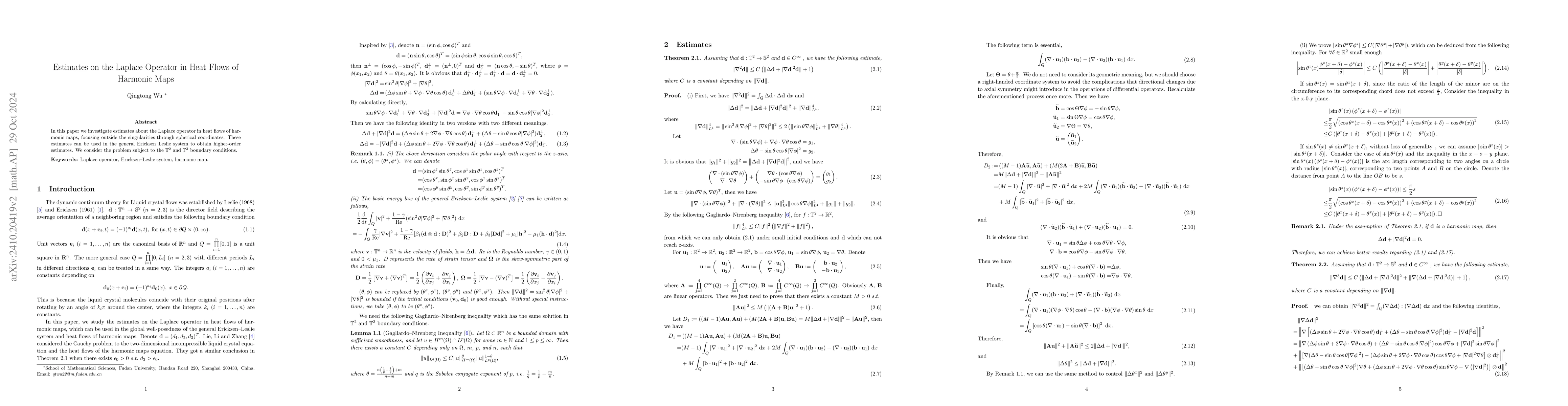Thumbnail for Estimates on the Laplace Operator in Heat Flows of Harmonic Maps