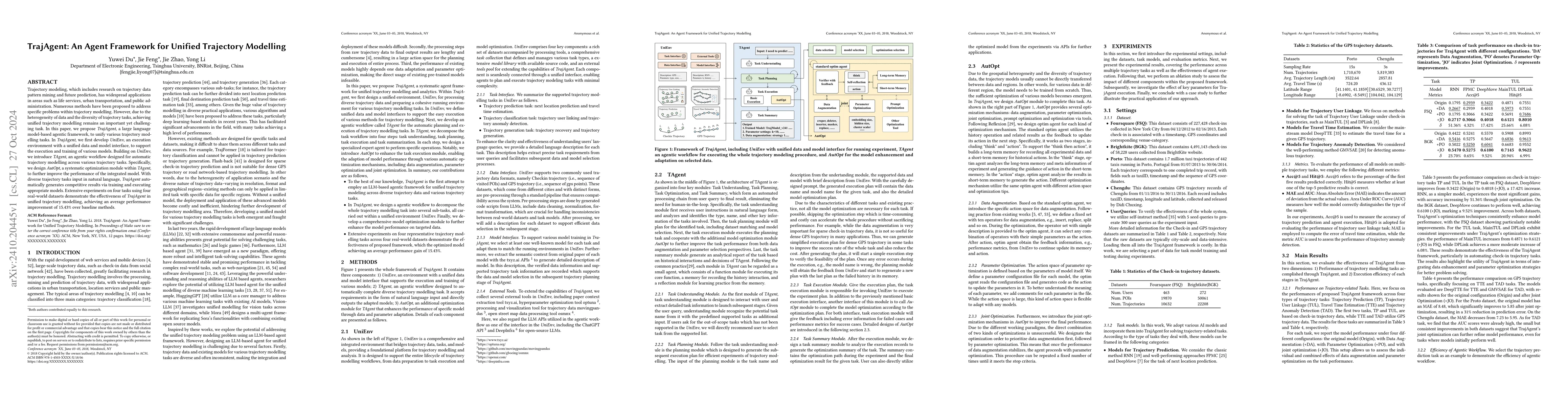 Thumbnail for TrajAgent: An Agent Framework for Unified Trajectory Modelling