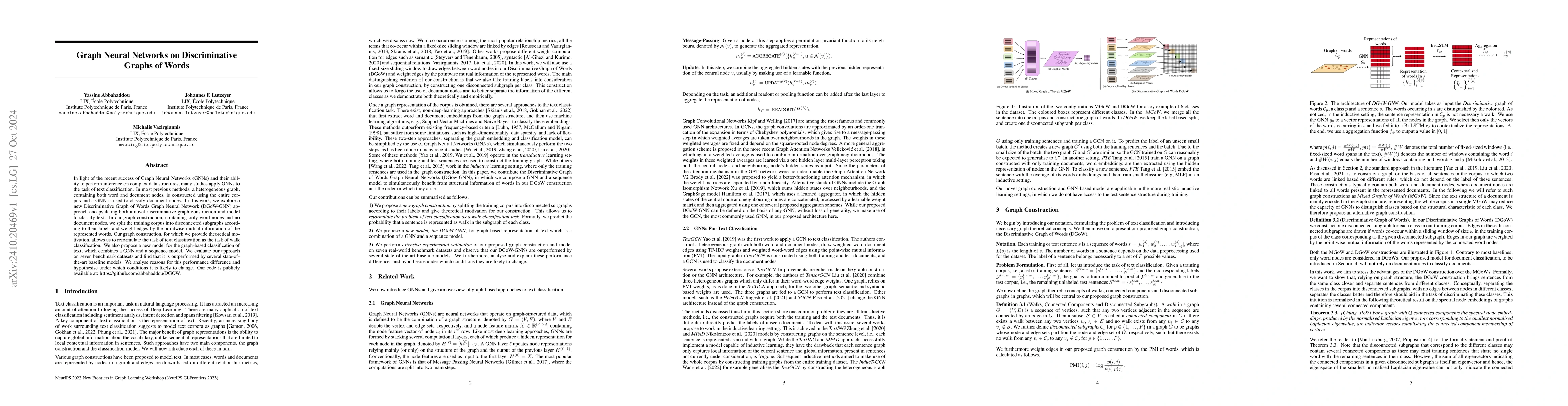 Thumbnail for Graph Neural Networks on Discriminative Graphs of Words