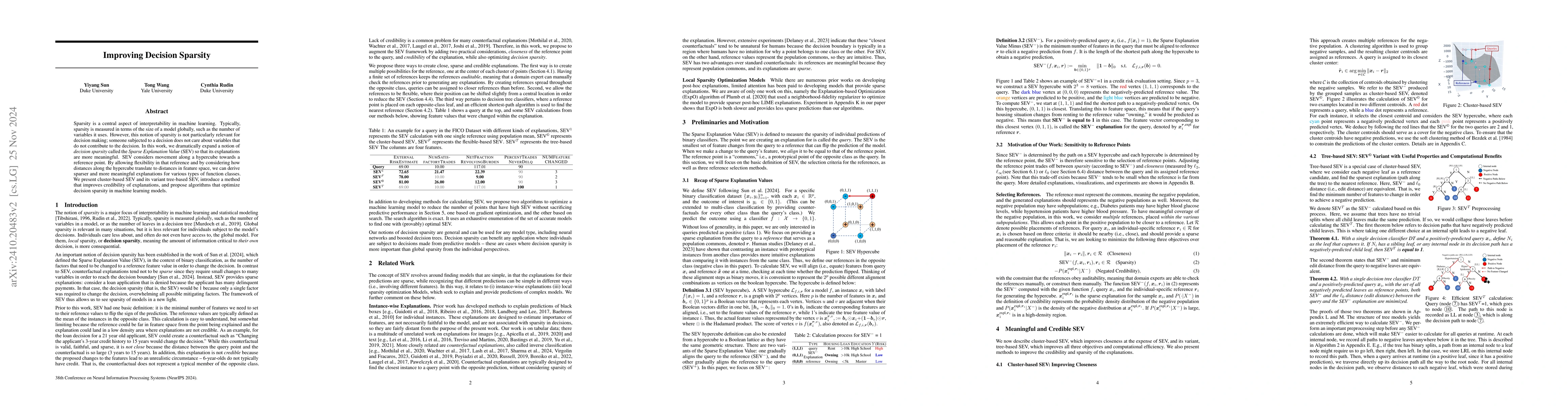 Thumbnail for Improving Decision Sparsity