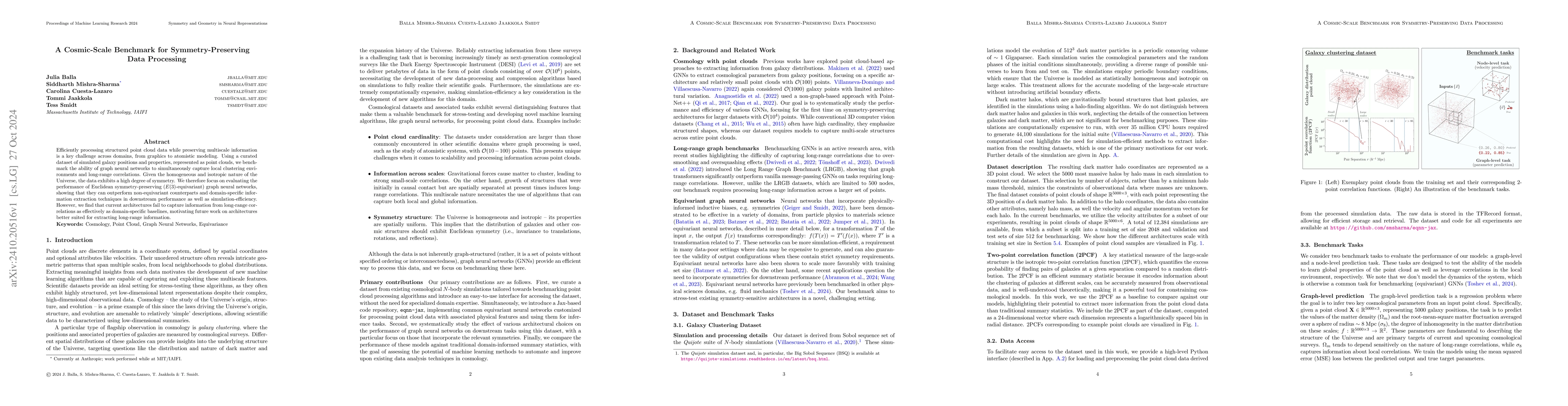 Thumbnail for A Cosmic-Scale Benchmark for Symmetry-Preserving Data Processing