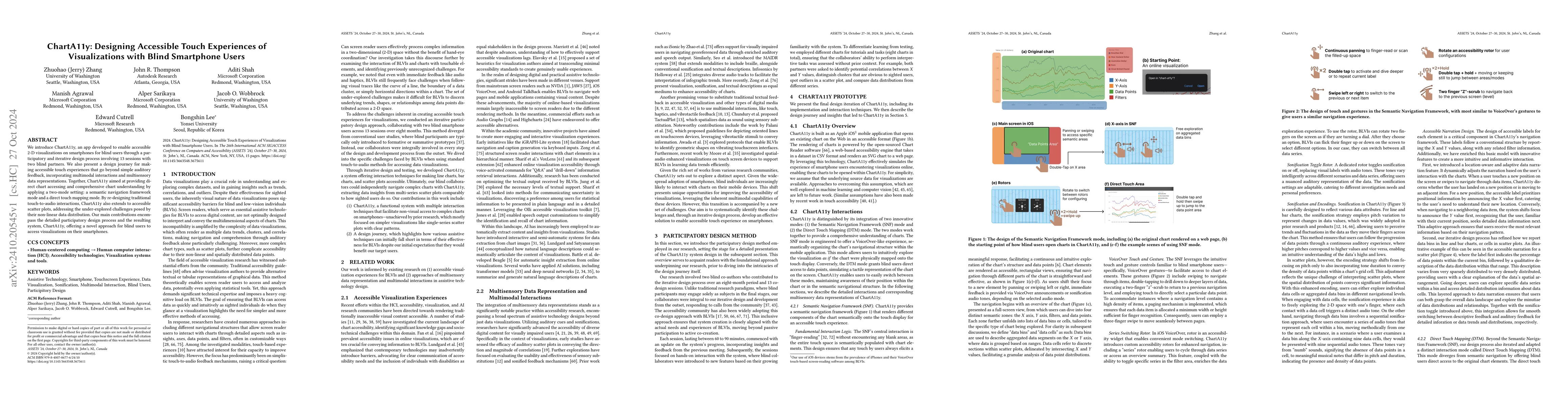 Thumbnail for ChartA11y: Designing Accessible Touch Experiences of Visualizations with
  Blind Smartphone Users