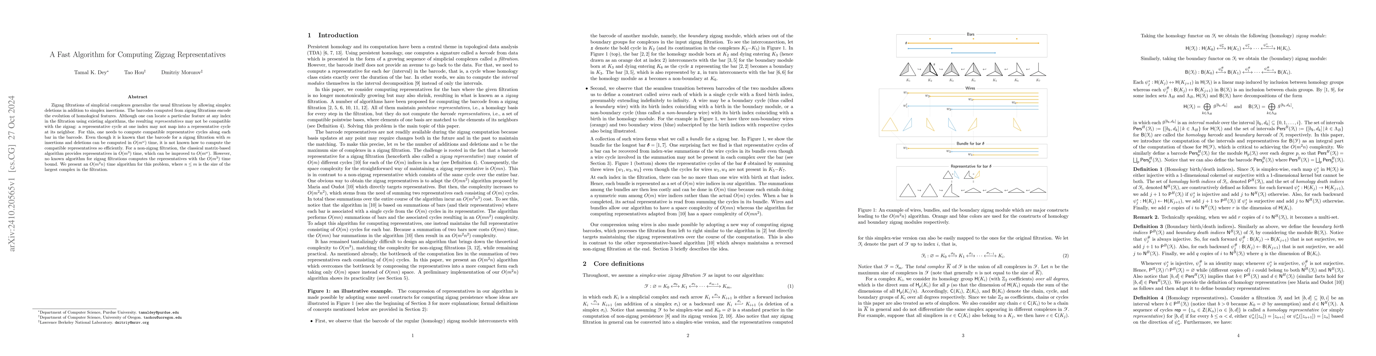 Thumbnail for A Fast Algorithm for Computing Zigzag Representatives