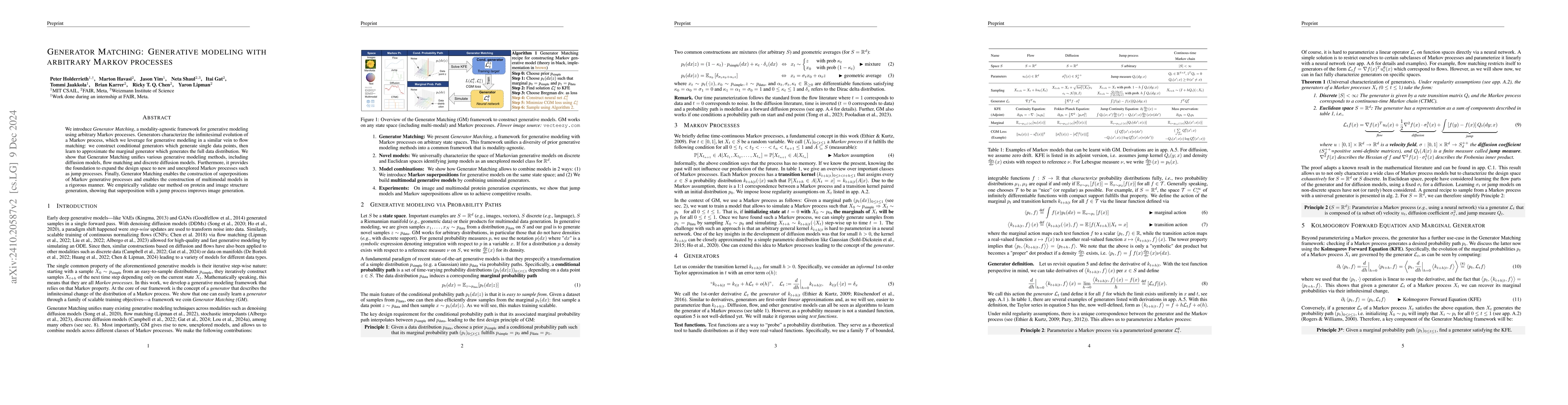 Thumbnail for Generator Matching: Generative modeling with arbitrary Markov processes