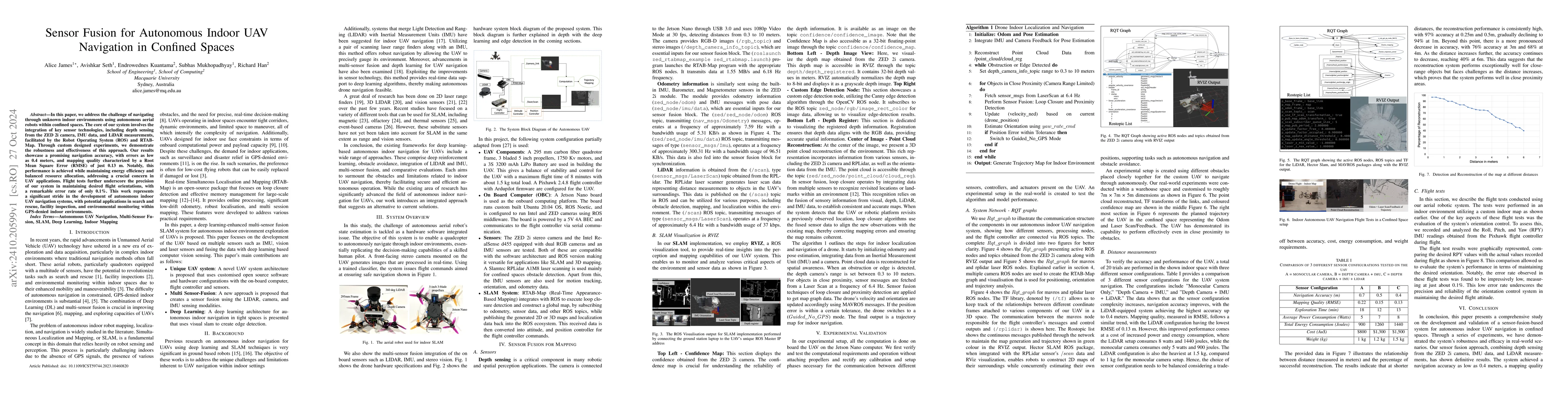 Thumbnail for Sensor Fusion for Autonomous Indoor UAV Navigation in Confined Spaces