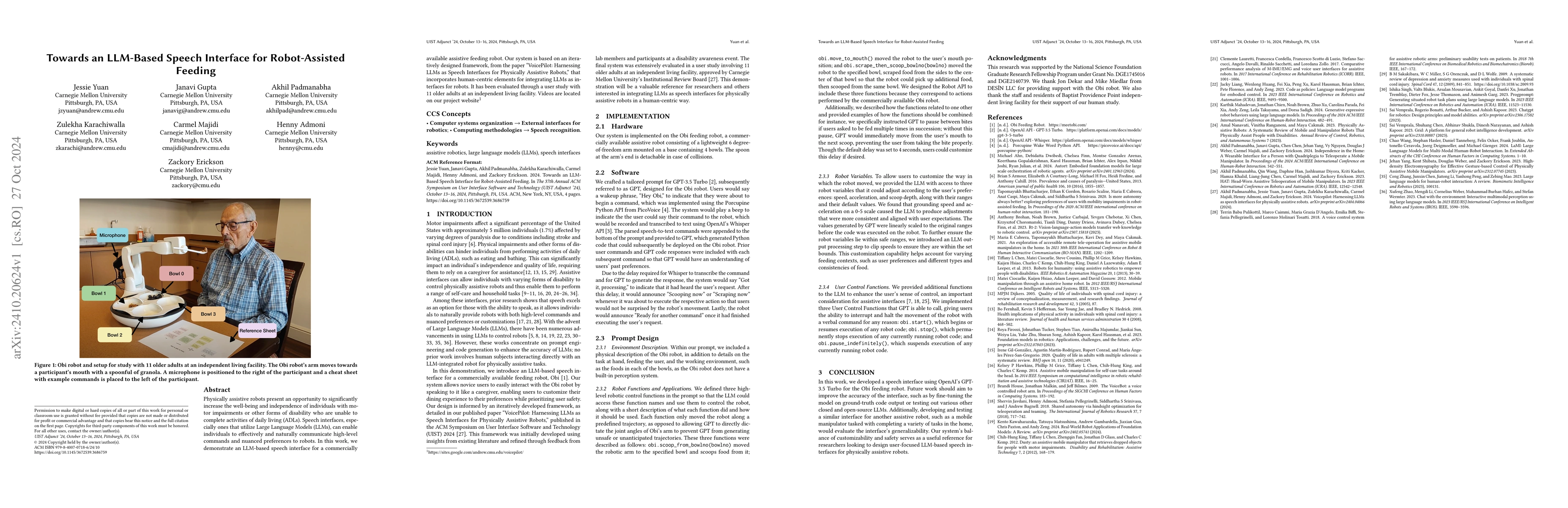 Thumbnail for Towards an LLM-Based Speech Interface for Robot-Assisted Feeding