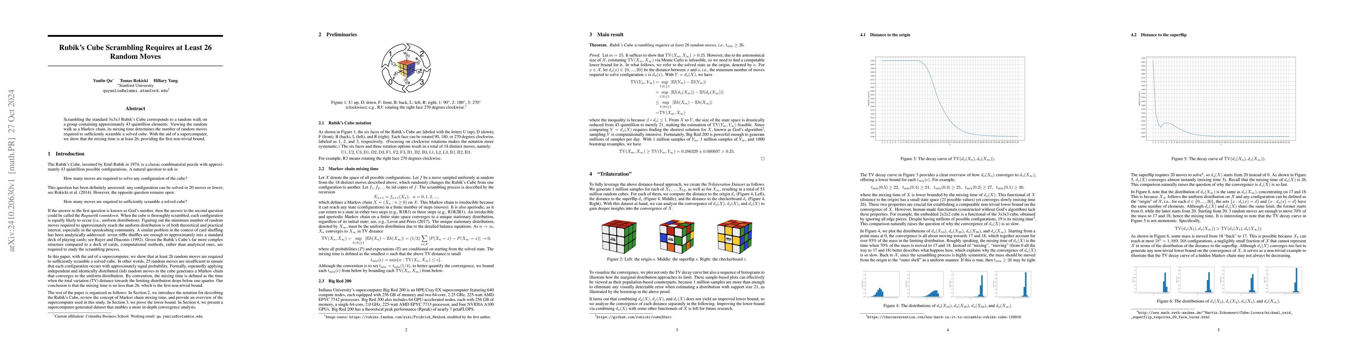 Thumbnail for Rubik's Cube Scrambling Requires at Least 26 Random Moves