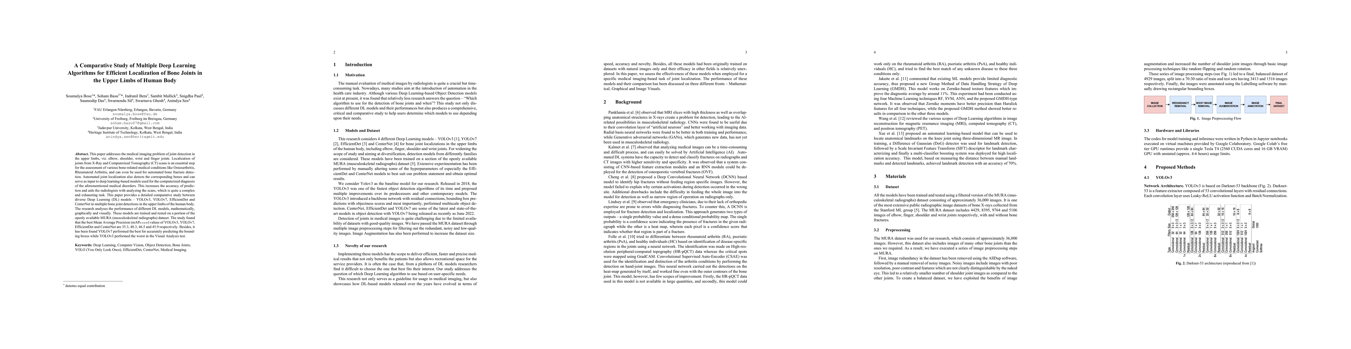 Thumbnail for A Comparative Study of Multiple Deep Learning Algorithms for Efficient
  Localization of Bone Joints in the Upper Limbs of Human Body