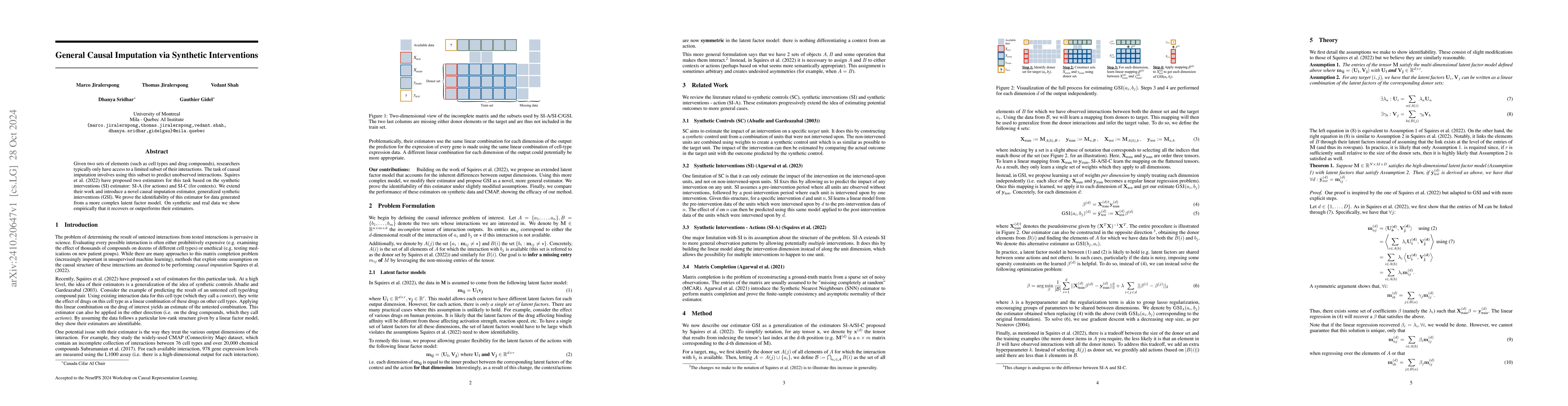Thumbnail for General Causal Imputation via Synthetic Interventions