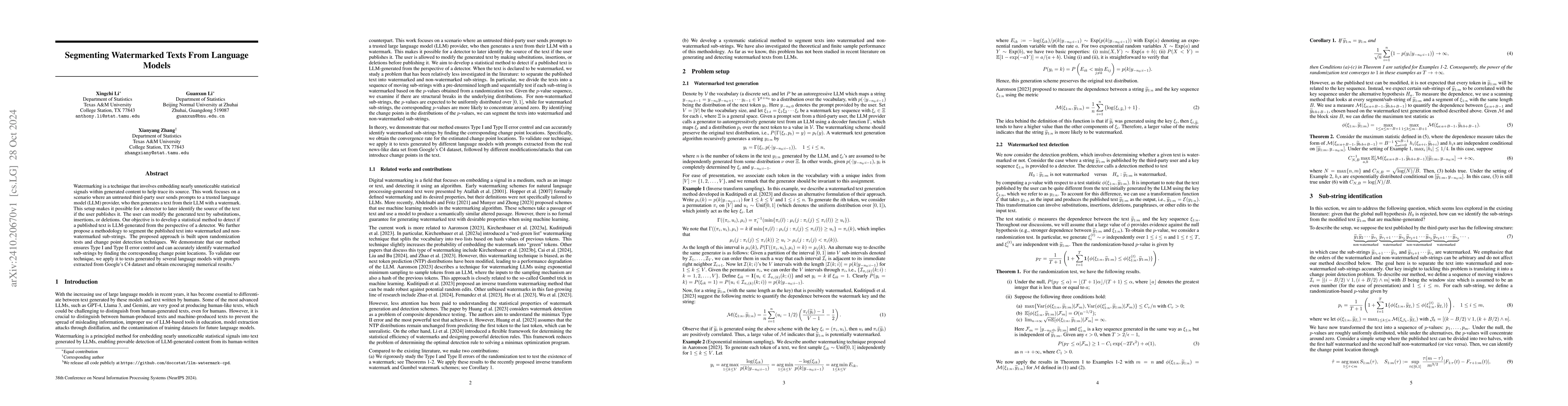 Thumbnail for Segmenting Watermarked Texts From Language Models