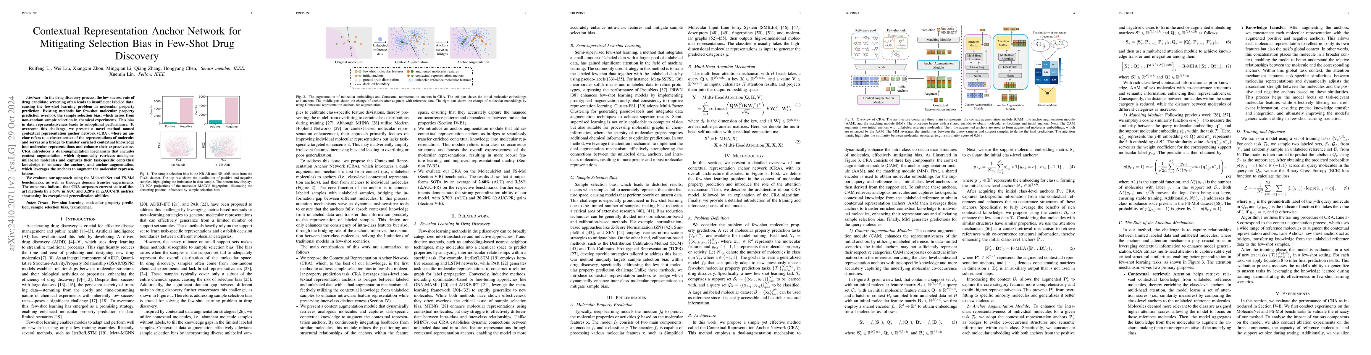 Thumbnail for Contextual Representation Anchor Network to Alleviate Selection Bias in
  Few-Shot Drug Discovery